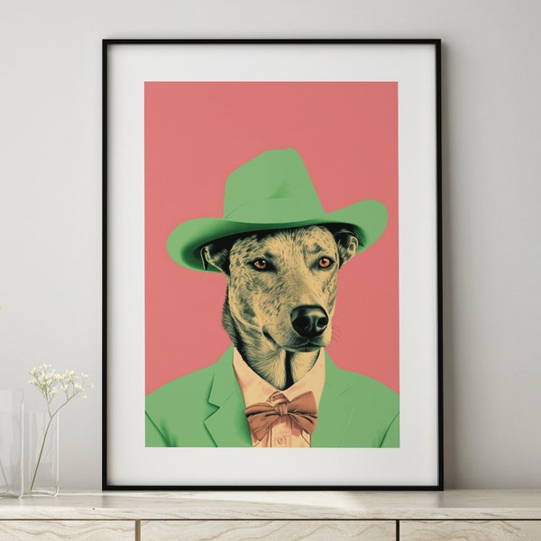 Poster, Wild Wild West Dog, Gallery Exhibition, Digital Download, Print Typography Aestethic Wall Art Cinema Vintage Retro Wandbehang