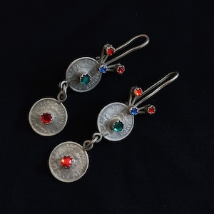 Antique berber silver earring from southern MOROCCO. Antique berber jewelry