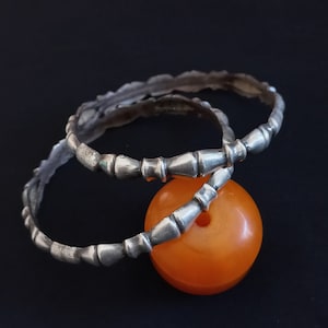 Two old silver berber bracelets from southern morocco. Antique berber jewelry