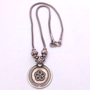 Old silver necklace. chain with pendant from india. Antique jewelry