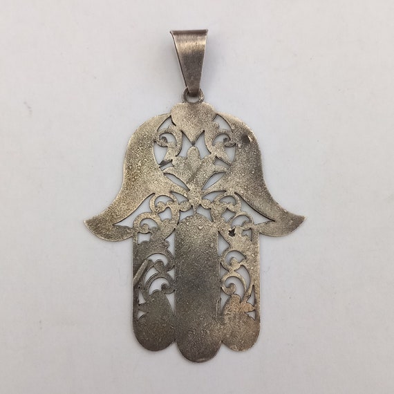 Antique silver berber pendant KHAMSA from MOROCCO… - image 3