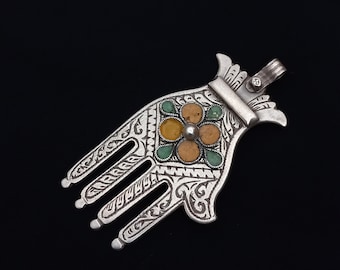 Collier Ancien En Argent Massif Traditionnel Berbère - Antiquités Algérien - Occasion
