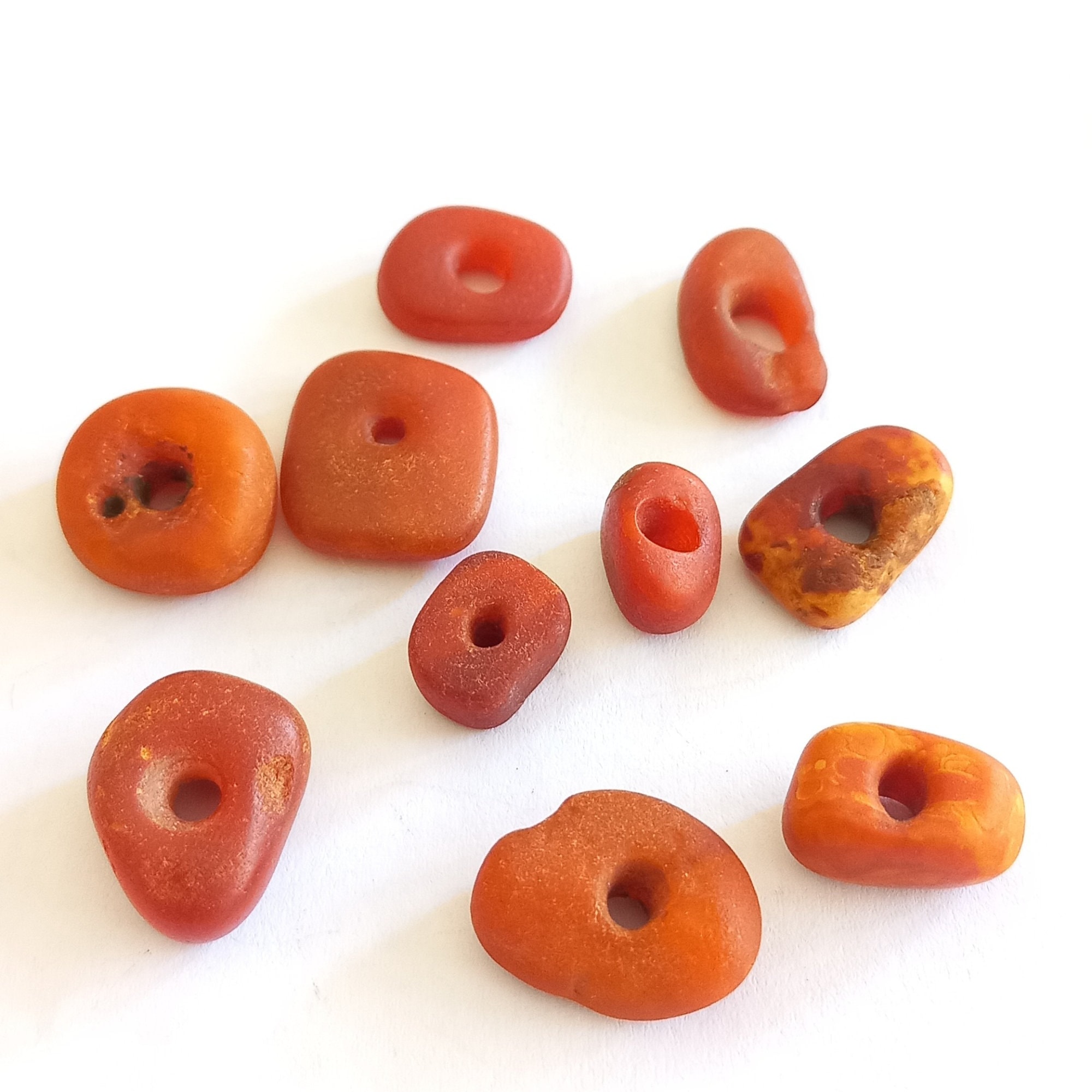 10 Real Ancient Amber Beads From MOROCCO. Antique Berber Jewelry Etsy