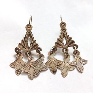 Antique silver earrings Berber from southern MOROCCO. Antique berber jewelery