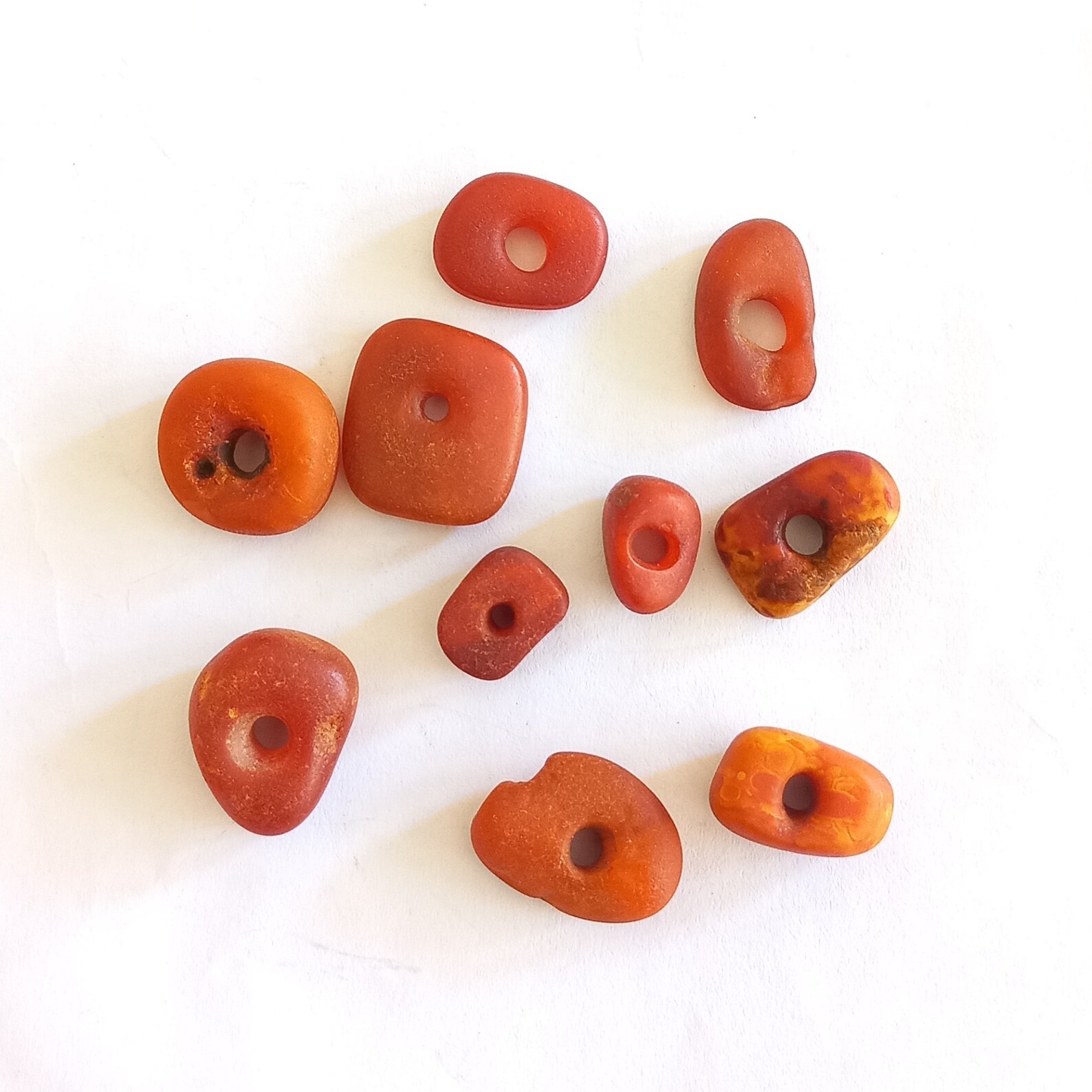 10 Real Ancient Amber Beads From MOROCCO. Antique Berber Jewelry Etsy