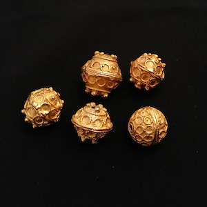 5 antique silver beads from morocco. Ancient berber jewelry