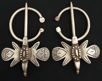 Antique silver berber fibula from morocco. Ancient berber jewelry