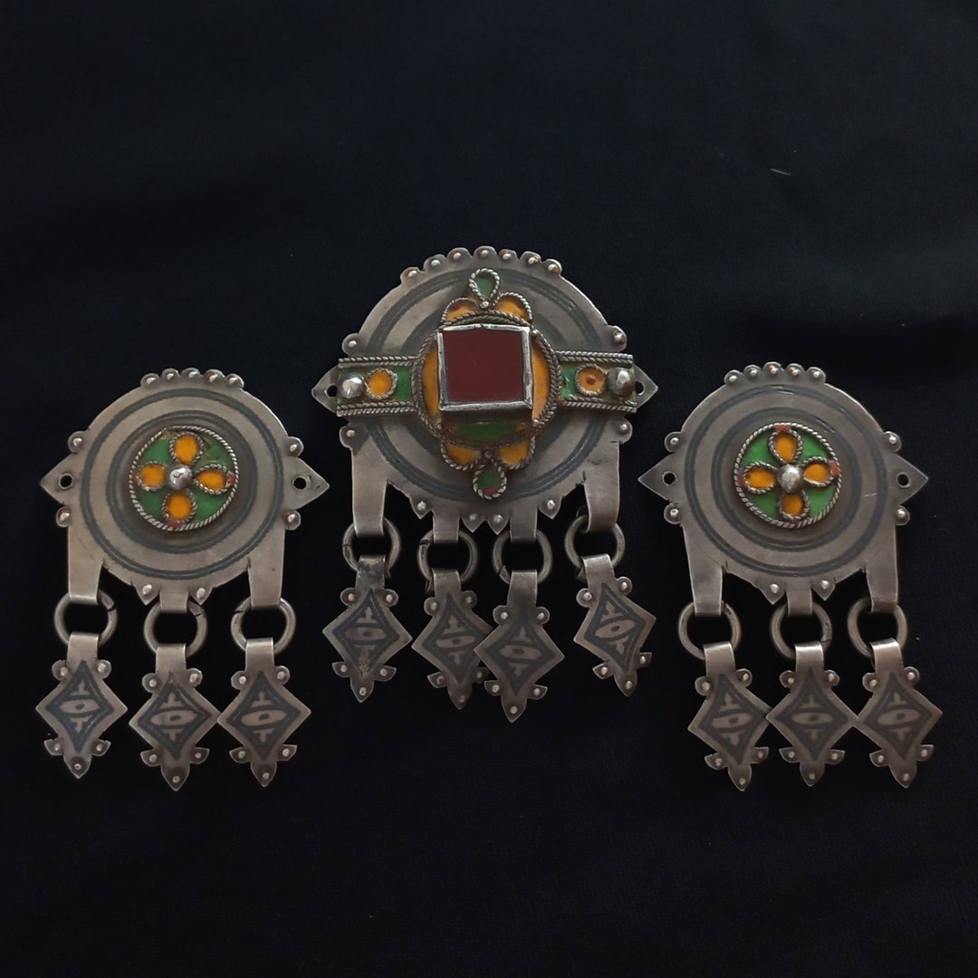 Full Set Of Head Crown Silver Ancient Berbers From Southern MOROCCO full-set-of-head-crown-silver-ancient-berbers-from-southern-morocco