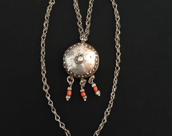 antique silver berber necklace from morocco. ancient berber jewelry
