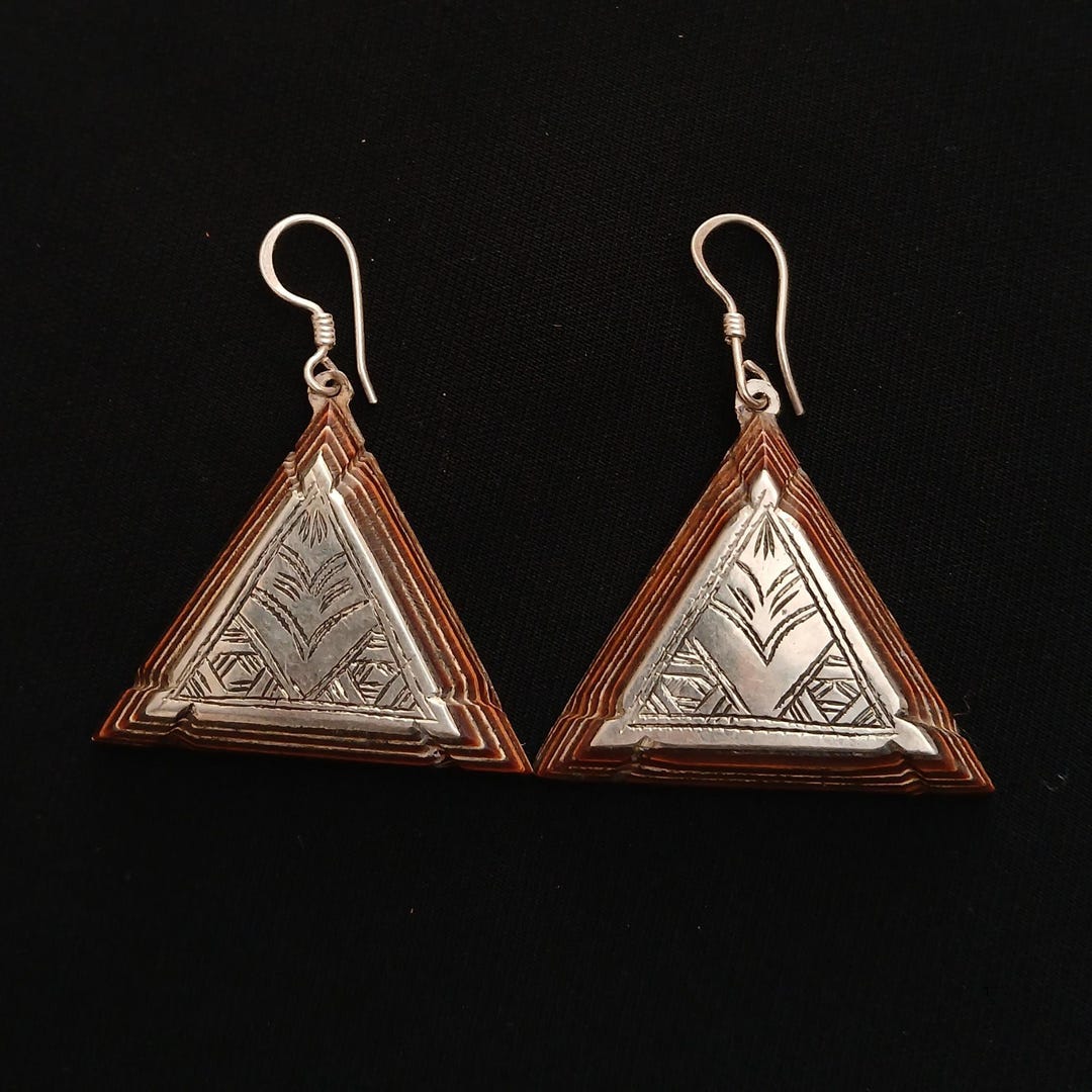 Saharian Beautiful Saharian Silver Earring From Morocco. Saharian Jewelry - Etsy