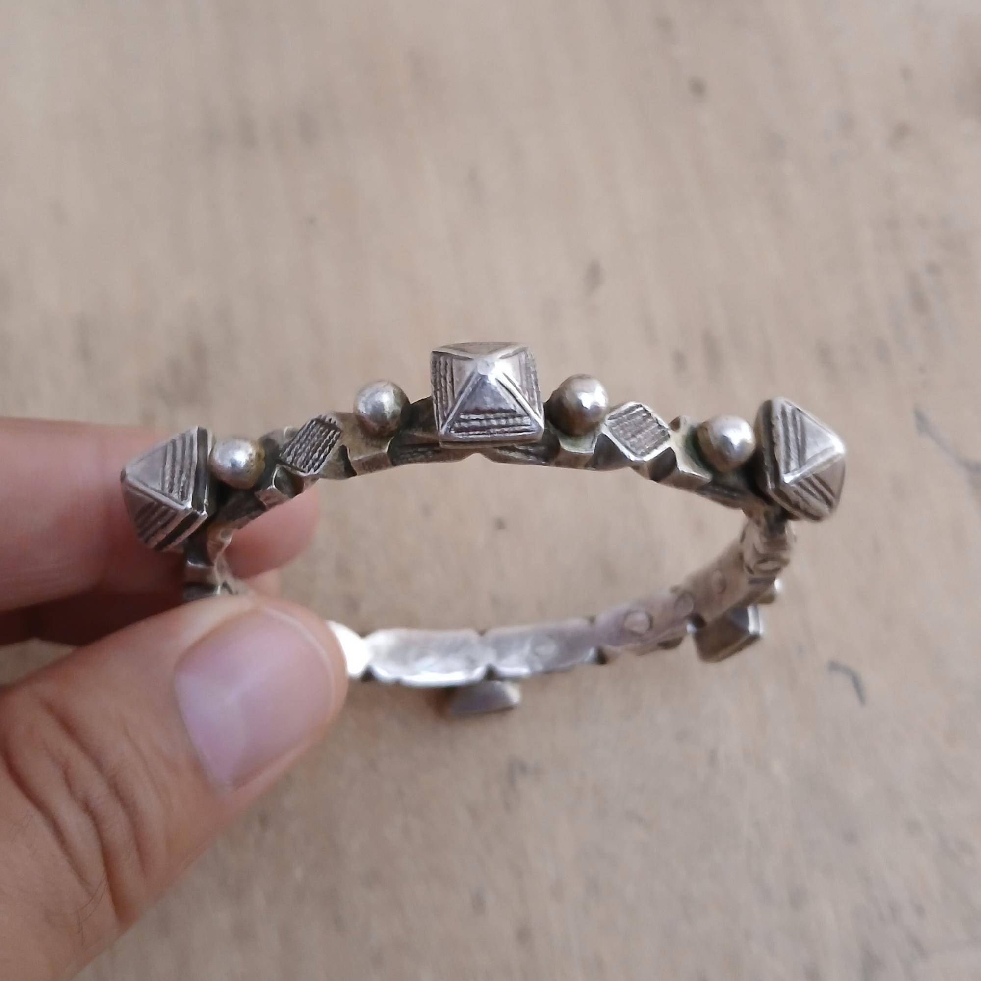 Saharian Antique Saharian Silver Bracelet From Southern Morocco. Ancient Silver ...
