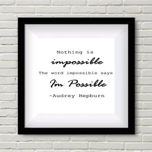Audrey Hepburn Quote, Wall Decor, Wall Hanging