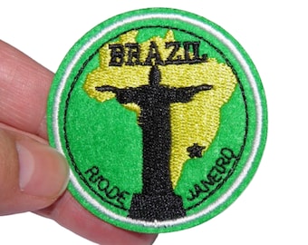 Patch Brazil Rio De Janeiro Reinforcement Iron-on Embroidered Patch