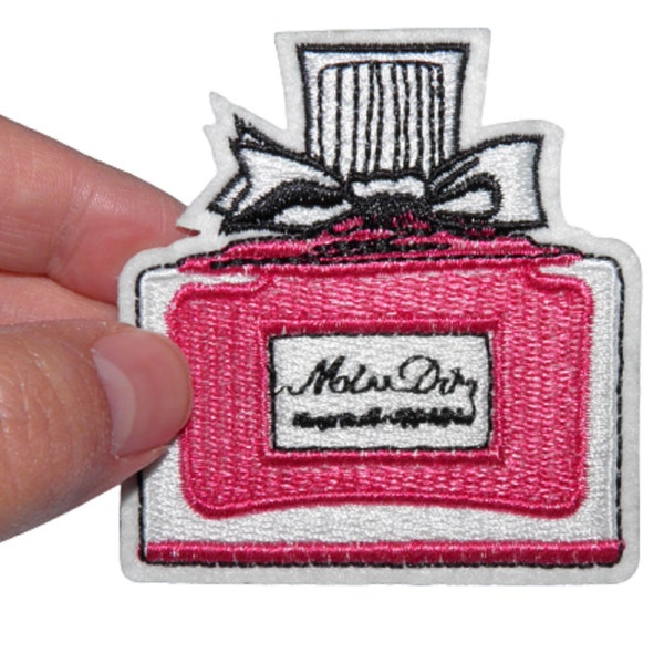 Perfume Bottle Patch Reinforcement Embroidered iron-on badge