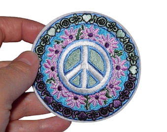 Peace & Love patch Reinforcement Embroidered iron-on patch
