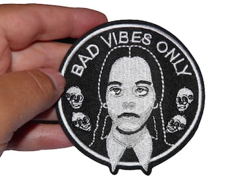 Patch Bad Vibes Only Renfort Écusson brodé thermocollant