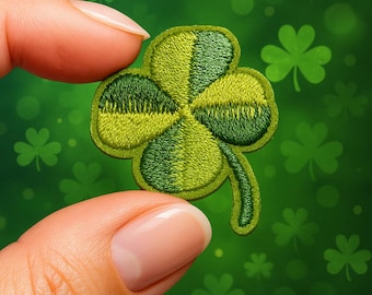 4 Leaf Clover Patch Reinforcement Embroidered Iron-on Badge