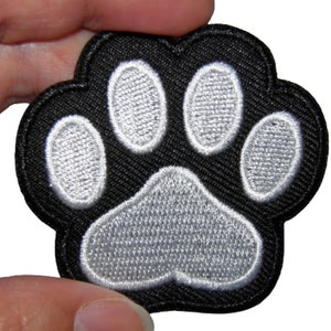 Cat Paw Print Patch Reinforcement Embroidered Iron-on Badge