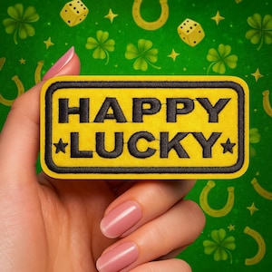 Patch Happy Lucky Renfort Écusson brodé thermocollant
