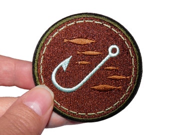 Hook patch Reinforcement Embroidered iron-on patch