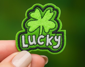 Lucky Four-Leaf Clover Patch Reinforcement Embroidered Iron-On Patch