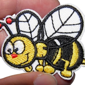 Little bee patch Reinforcement Embroidered iron-on patch