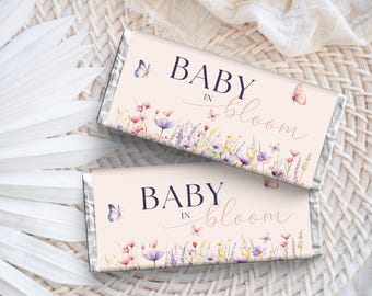 Baby in der Blüte Babyparty | Babyparty Schokoladenverpackungen | Baby in Blüte Babyparty Pralinen | Wildblumen Schokolade |CCL200