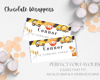 Bau Party Schokoriegel Wrapper - SOFORTIGER DOWNLOAD, Aldi Schokoriegel, Hersheys Schokoriegel Wrapper, Bau Geburtstagsparty