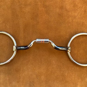 NY Tack 4.5&quot; Loose Ring Sweet Iron Low Port Snaffle Pony Horse Bit Copper Roller