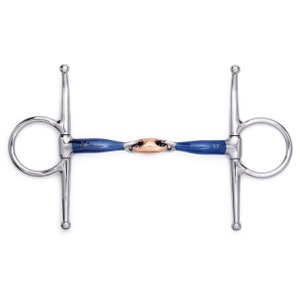NY TACK 5&quot; Full Cheek Sweet Iron Snaffle Copper Jointed Lozenge Bit