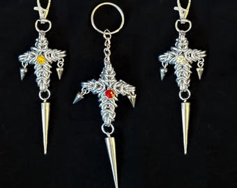 Kettenhemd Kreuz Schlüsselanhänger - Leichter Kettenanhänger - Alt Mode Accessoire - Taschenanhänger