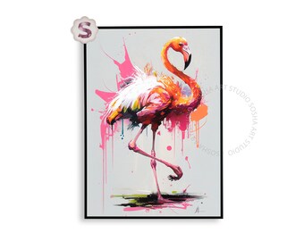 Flamingo Print | Printable Nursery Wall Art for a perfect Babyshower Gift