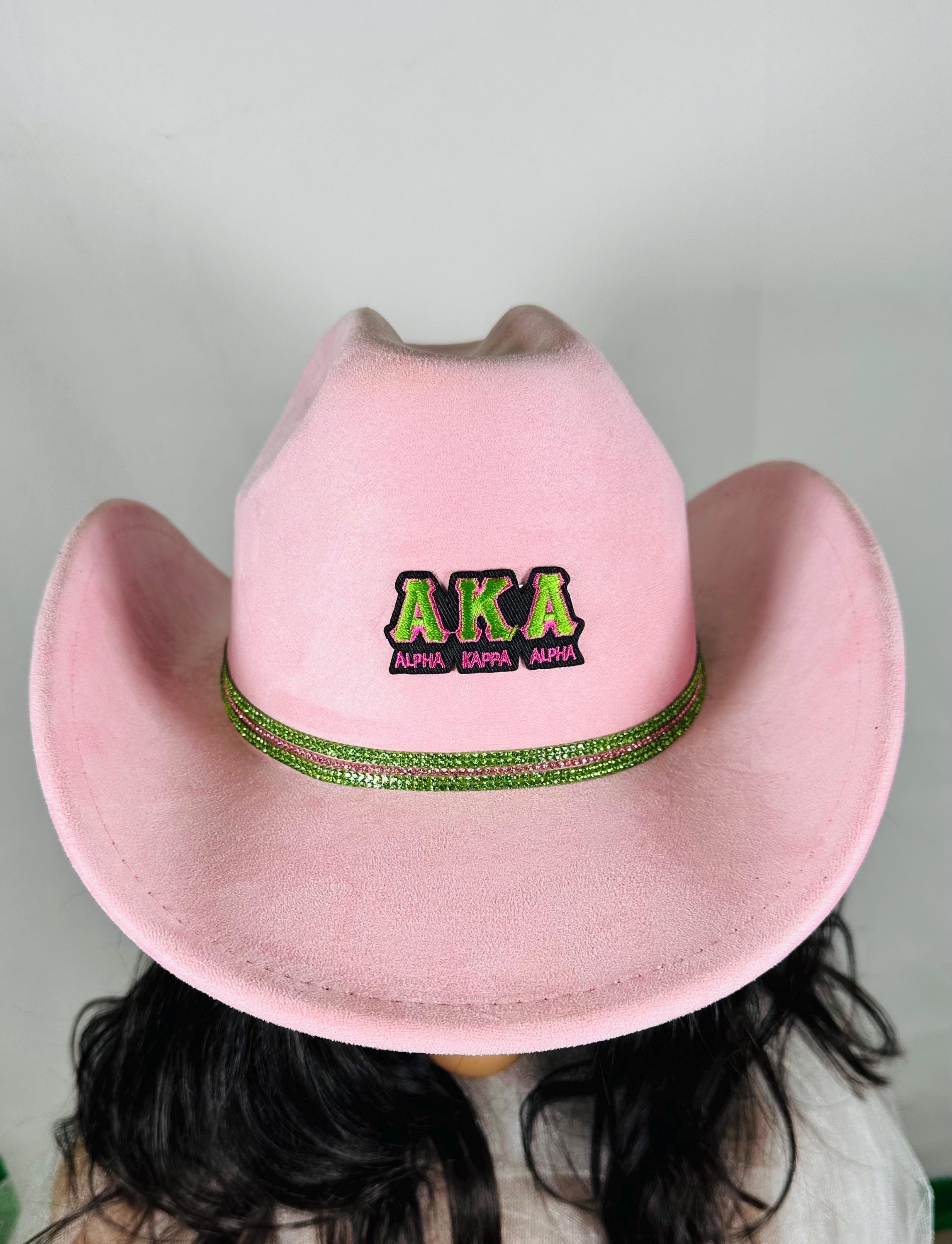 AKA Pink Rhinestone Cowboy Hat - Alpha Kappa Alpha Sorority  display picture 1