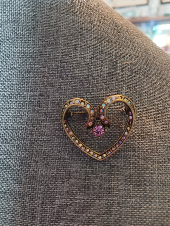 Heart Shaped Vintage Brooch