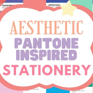 Pantone-Inspired Motivational Palette Bundle - Set of Aesthetic Digital Printable Stationery