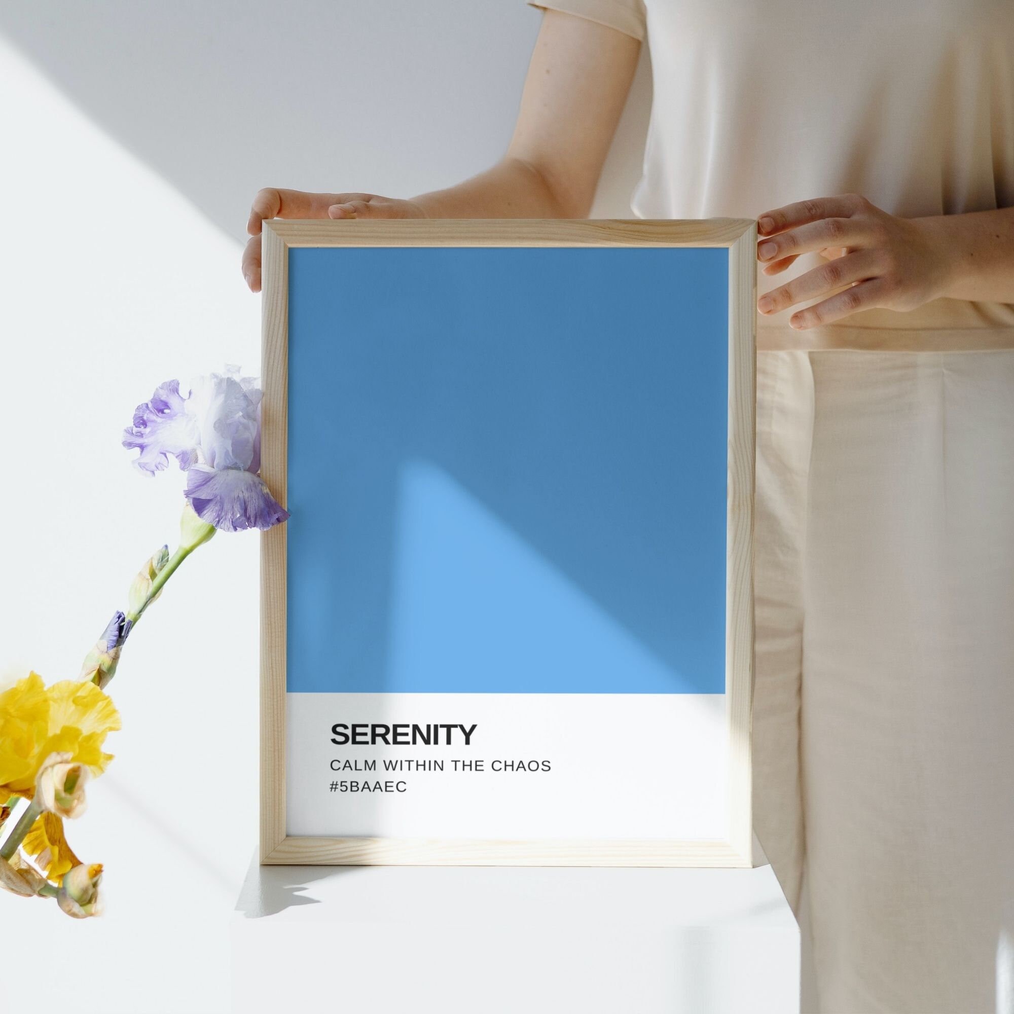 Pantoneinspired Motivational Palette Bundle Set of 8 Phrases in Blue