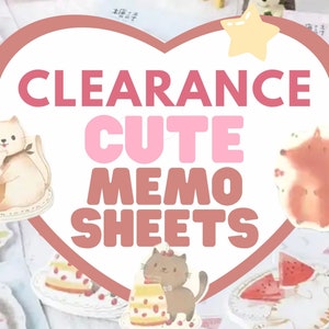 Cute watercolor Memo Sheet Bundle! - Random Mix of Cute memo sheets design+ freebies
