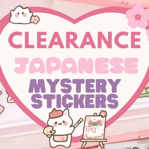Cute Cartoon Sticker Sheet Bundle - Random Mix of Adorable Sakura Sticker Sheets + Bonus Freebies - Japanese Stationery Mystery Grab Bag