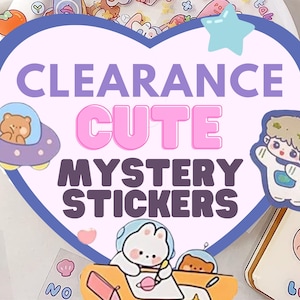 Cute Cartoon Sticker Sheet Bundle - Random Mix of Adorable Sticker Sheets + Bonus Freebies - Stationery Mystery Grab Bag