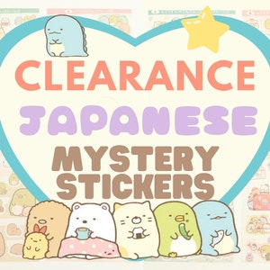 Cute Cartoon Sticker Sheet Bundle - Random Mix of Adorable Japanese Cartoon Sticker Sheets + Bonus Freebies - Stationery Mystery Grab Bag