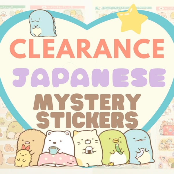 Cute Cartoon Sticker Sheet Bundle - Random Mix of Adorable Japanese Cartoon Sticker Sheets + Bonus Freebies - Stationery Mystery Grab Bag