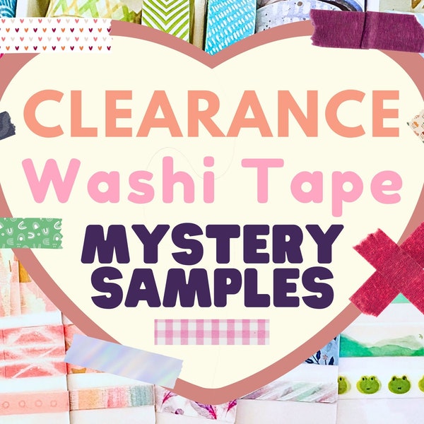 Mystery Washi tape samples - Random Washi tape designs - Cute Washi tape samples grab bag