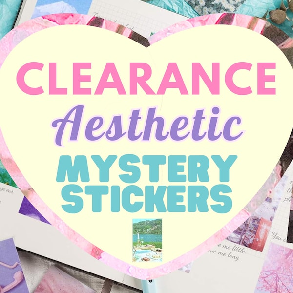 Aesthetic Mystery Sticker Bundle - Random Mix of Aesthetic washi Stickers + Bonus Freebies - Stationery Mystery Grab Bag - CLEARANCE