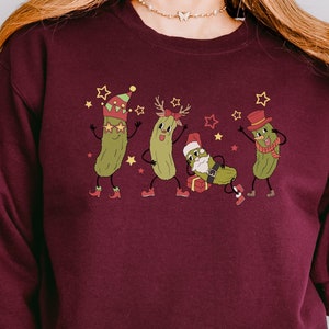Christmas Pickles Sweatshirt - Holiday Pickles Crewneck - Pickle Lover Christmas Gift