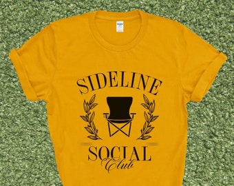 Sideline Social Club Shirt - Bleacher Parent Tee - Coquette Aesthetic - Sports Dad Gift - Game Day Tshirt - Sports Mom Gift