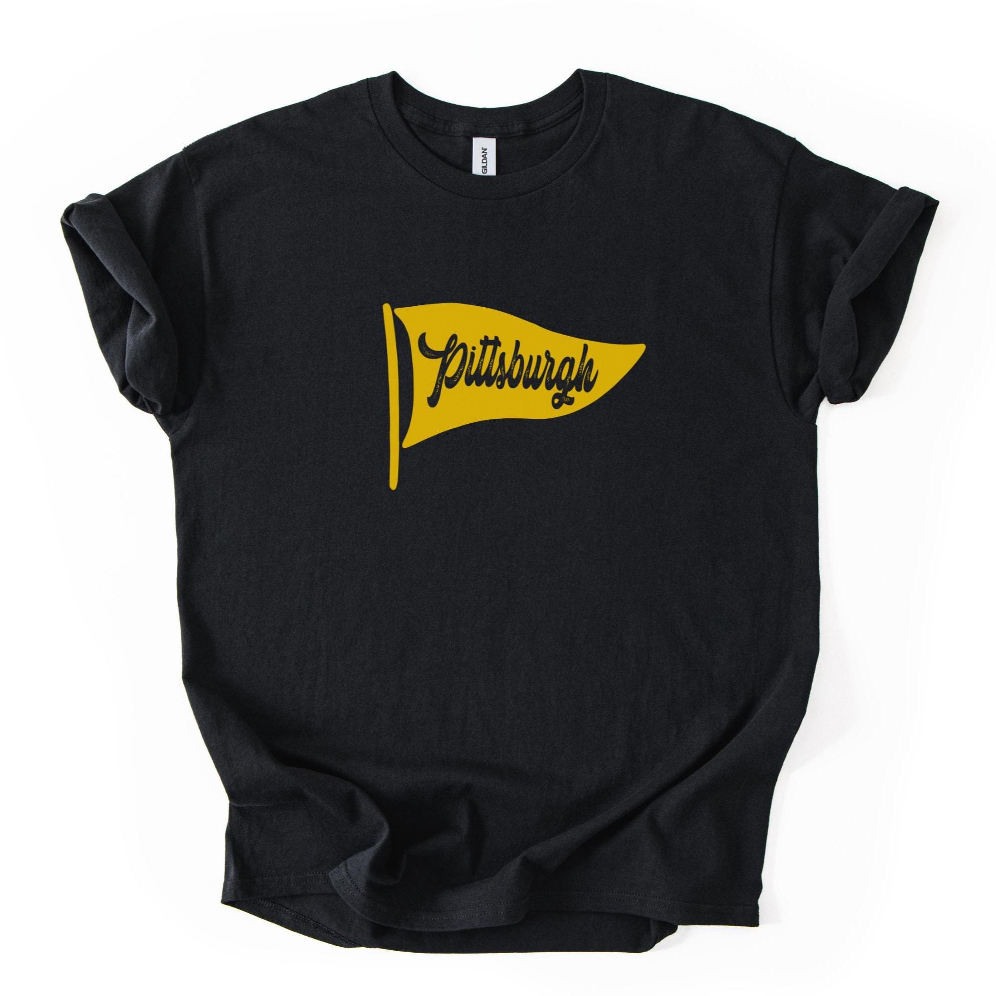 Pittsburgh Shirt, Retro Pennant Tee, Vintage Look Pittsburgh