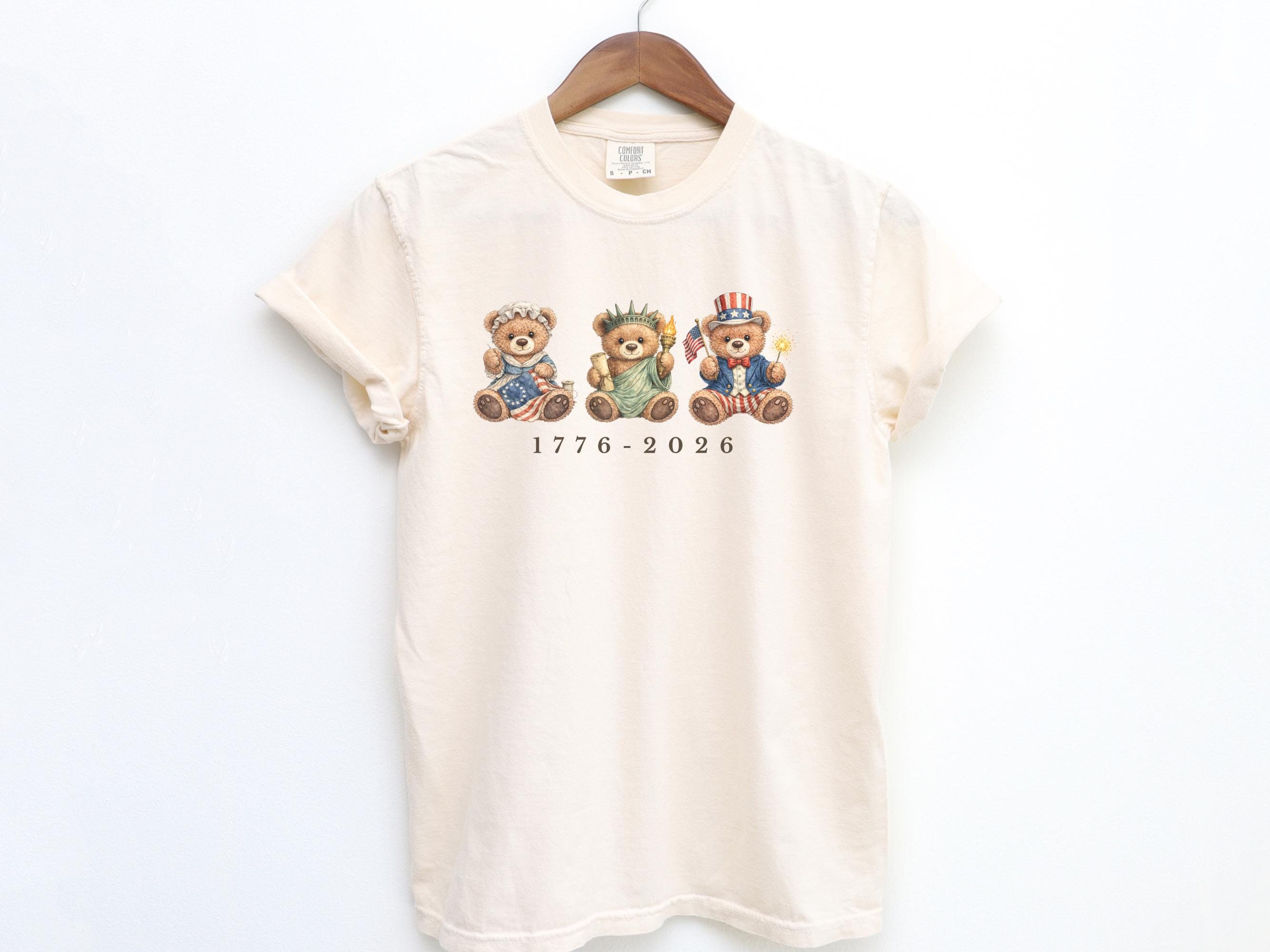 USA 250 Teddy Bears Shirt, Patriotic Teddy Bear Tee, America 1776