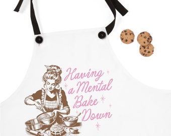 „Having A Mental Bake Down“-Schürze – lustige Backschürze – Retro-Geschenk für Bäcker