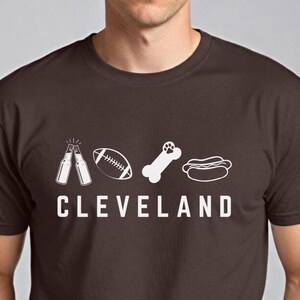 Cleveland Football Shirt, Minimalist Cleveland Ohio Tee, CLE Gameday Shirt, Cleveland Sports Fan Gift, Tailgating Football Tee