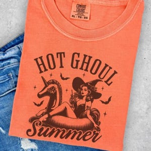 Hot Ghoul Summer Shirt, Summer Goth Comfort Colors Tee, Spooky Witch Pool Float Shirt, Gothcore Beach Top, Whimsigoth Summer Outfit